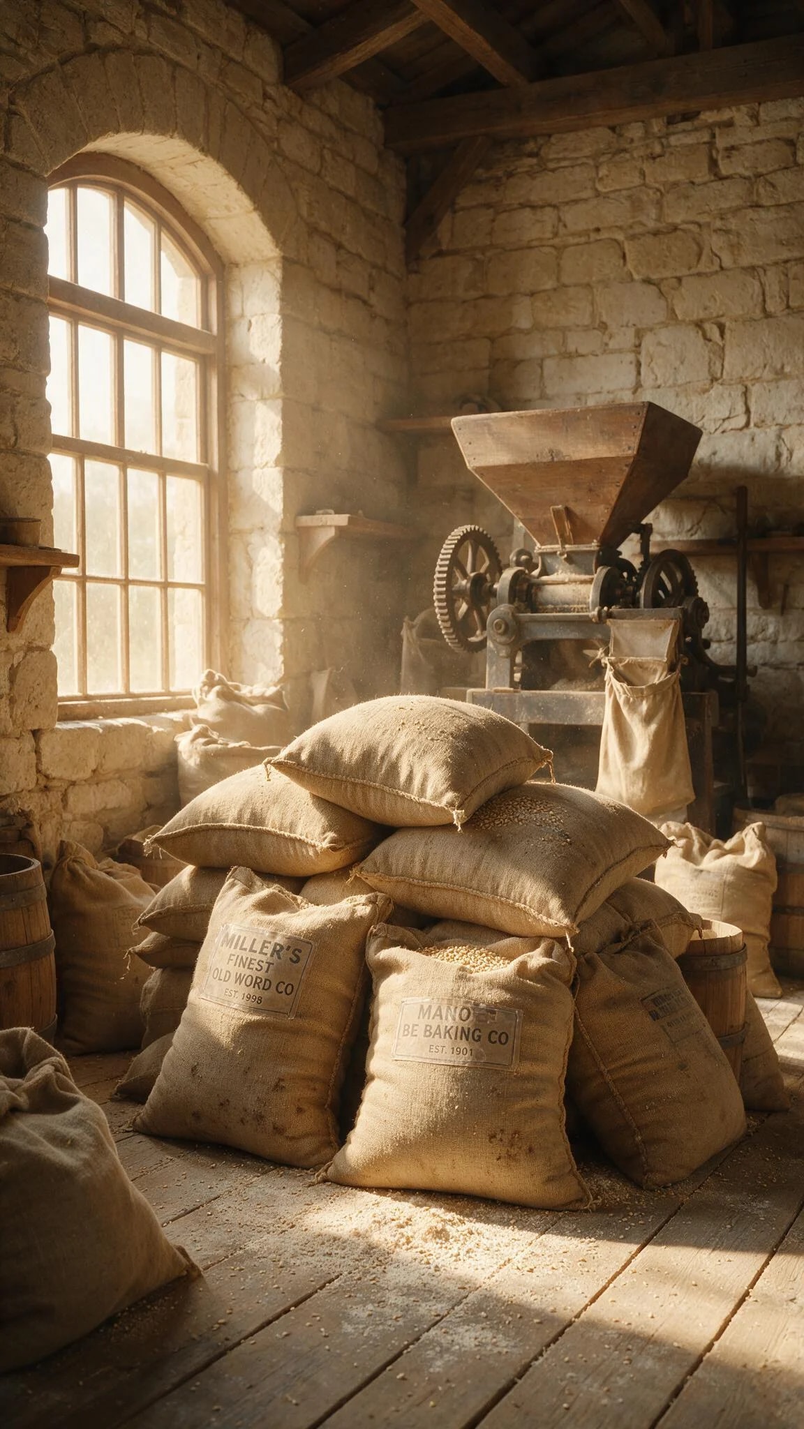 Sacks of flour on a pallet